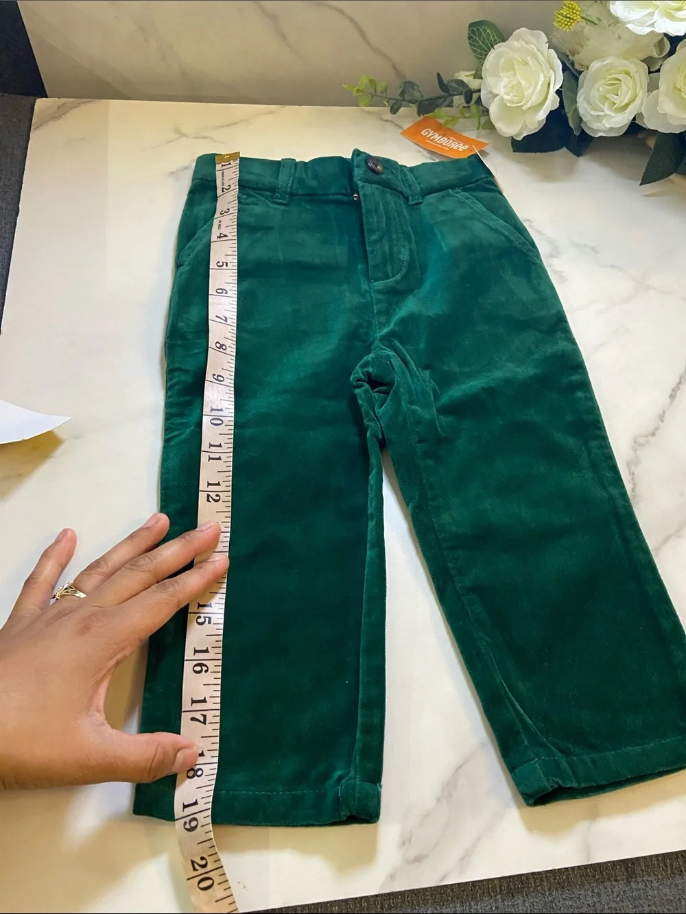 Gymboree Emerald Green Corduroy Pants Size 18-24 Months